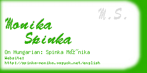 monika spinka business card